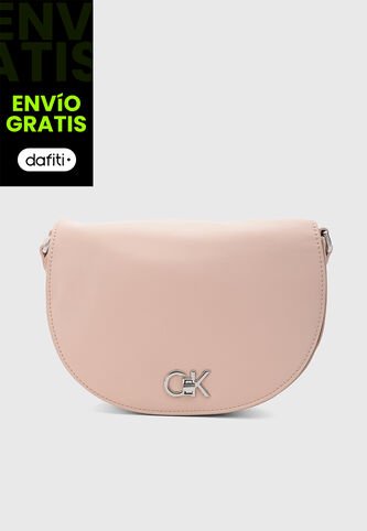Bolso Manos Libres Calvin Klein Saddle Rosa Nude Calvin Klein