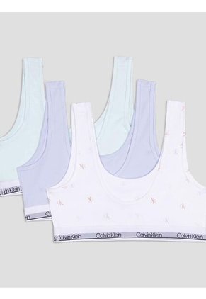 Pack Multicolor De 3 Bralette Para Niña Calvin Klein