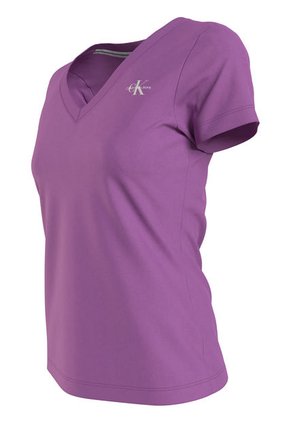 Camiseta Con Logo Violeta Calvin Klein