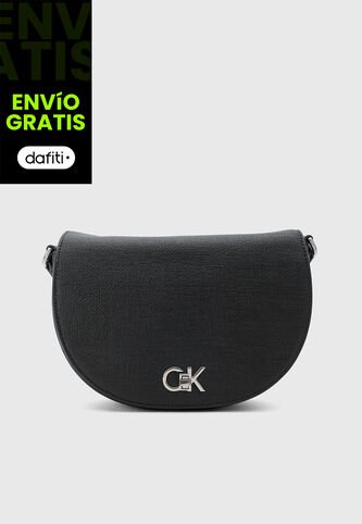 Bolso Manos Libres Calvin Klein Saddle Negro Calvin Klein