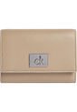 Billetera Beige Triple Con Monograma Calvin Klein de Calvin Klein