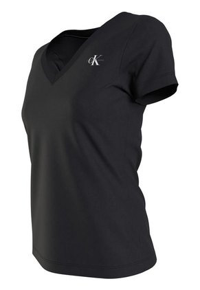 Camiseta De Algodón Negro Calvin Klein