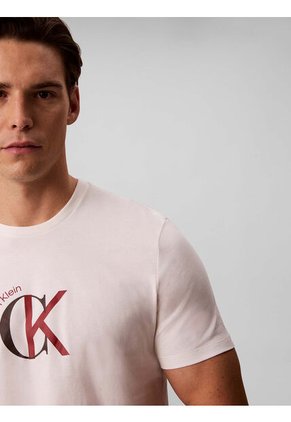 Camiseta Blanca Con Gráfico De Logo Calvin Klein