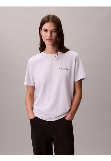 Camiseta Blanca Clásica Con Logo Estampado Calvin Klein