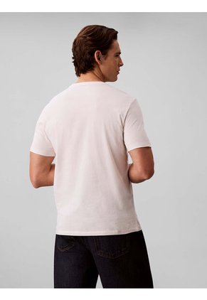 Camiseta Blanca Con Gráfico De Logo Calvin Klein