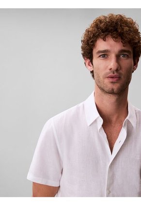 Camisa Blanca Clásica De Manga Corta Calvin Klein