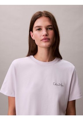 Camiseta Blanca Clásica Con Logo Estampado Calvin Klein