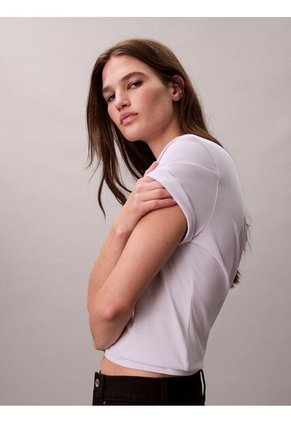Camiseta Blanca Clásica Con Logo Estampado Calvin Klein