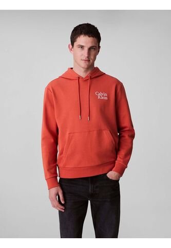 Buzo Rojo De Felpa Con Logotipo Bordado Calvin Klein Calvin Klein