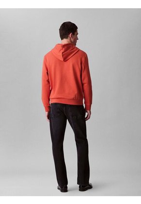 Buzo Rojo De Felpa Con Logotipo Bordado Calvin Klein