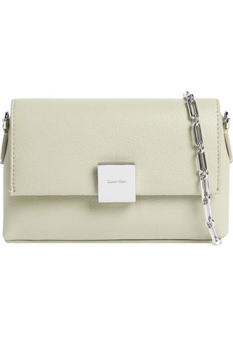 Bolso Blanco Cruzado Con Placa Y Cadena Calvin Klein Calvin Klein