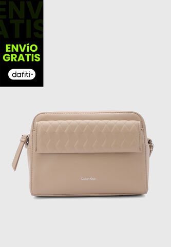 Bolso Manos Libres Calvin Klein Mini Quilt Caqui Calvin Klein