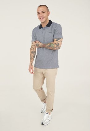 Polo Negro-Gris Calvin Klein