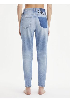 Jeans Celeste Con Logo Bordado Para Mujer Calvin Klein