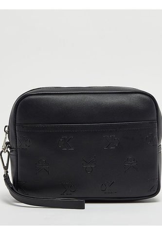 Monedero Negro Con Monograma En Relieve Calvin Klein Calvin Klein