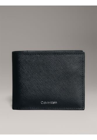 Billetera Azul Plegable De Cuero Calvin Klein Calvin Klein