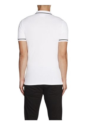 Polos Slim De Piqué Elástico Blanco Calvin Klein
