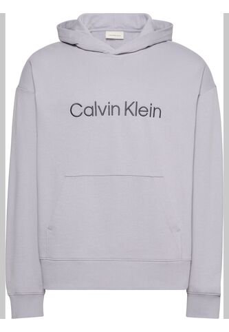 Buzo Gris Con Capota De Felpa Con Logo Estándar Calvin Klein Calvin Klein
