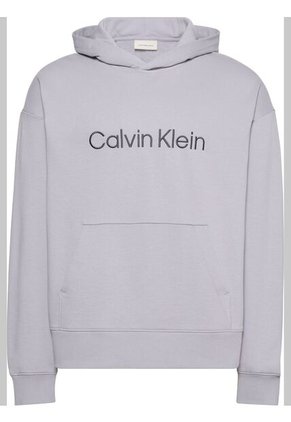 Buzo Gris Con Capota De Felpa Con Logo Estándar Calvin Klein
