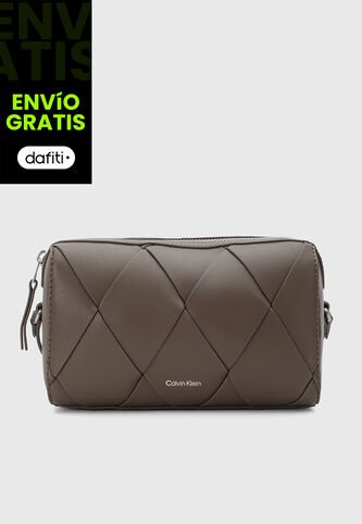 Bolso Manos Libres Calvin Klein Woven Camera Marrón Calvin Klein