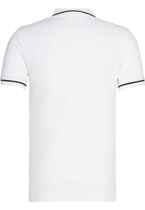 Polos Slim De Piqué Elástico Blanco Calvin Klein