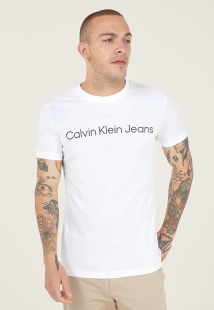 Camiseta Blanco-Negro Calvin Klein