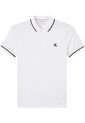 Polos Slim De Piqué Elástico Blanco Calvin Klein de Calvin Klein