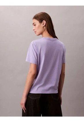 Camiseta Rosa Clásica Con Monograma Metalizado Calvin Klein