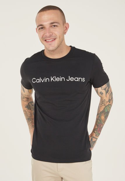 Camiseta Negro-Blanco Calvin Klein