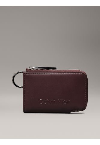 Tarjetero Rojo De Cuero RFID Con Llavero Calvin Klein Calvin Klein