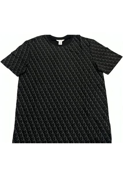 Camiseta Negra Con Estampado Calvin Klein