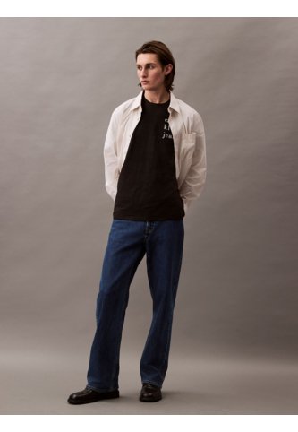 Camiseta Negra Classic Crewneck Calvin Klein Calvin Klein
