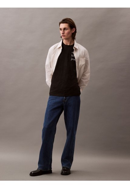 Camiseta Negra Classic Crewneck Calvin Klein
