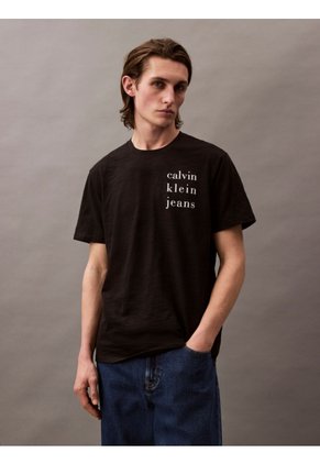 Camiseta Negra Classic Crewneck Calvin Klein