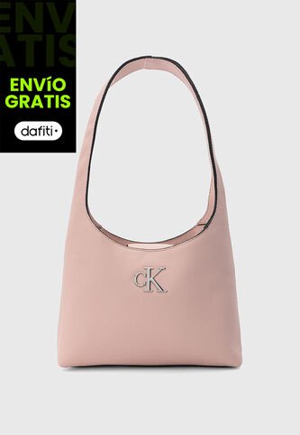 Bolso Calvin Klein Minimal Monograma Rosa Calvin Klein