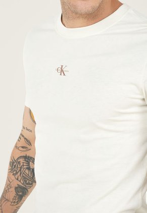 Camiseta Beige-Café Calvin Klein