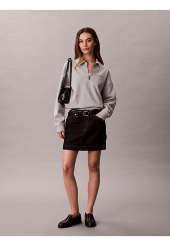 Saco Gris De Tejido French Terry Con Cremallera Calvin Klein Calvin Klein