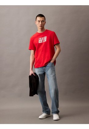 Camiseta Roja Sport Logo Easy Crewneck Calvin Klein