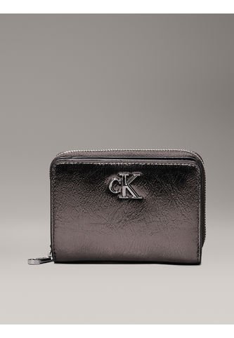 Billetera Gris Con Cremallera Metálica En El Contorno Calvin Klein Calvin Klein