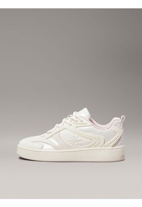 Tenis Blanco Basket De Lona Alta Calvin Klein