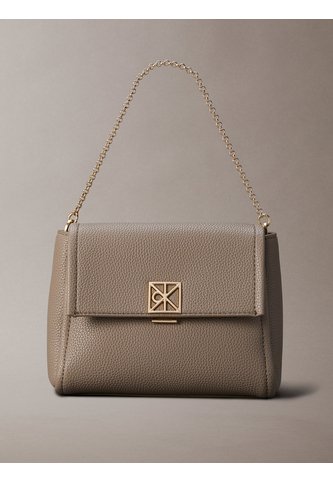 Bolso Beige Cruzado Con Emblema Calvin Klein Calvin Klein