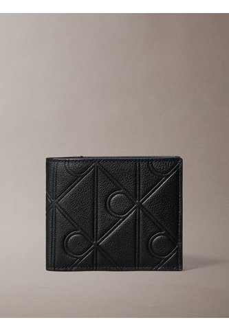 Billetera Negra Billfold Con Relieve Integral De Emblema Calvin Klein Calvin Klein