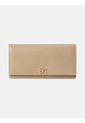 Billetera Beige Larga De Cuero Calvin Klein de Calvin Klein