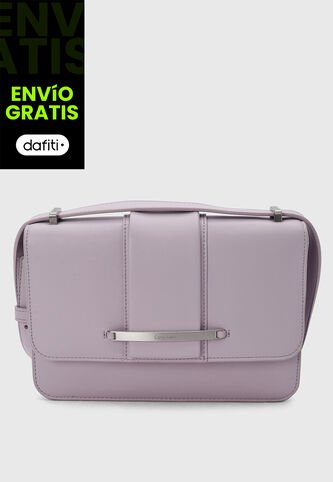 Bolso Manos Libres Calvin Klein Bar Hardware Lila Calvin Klein