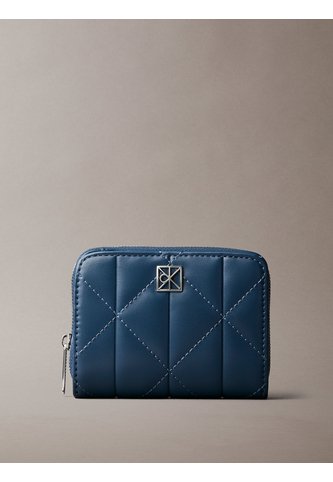 Billetera Azul Acolchada Con Cierre Alrededor Calvin Klein Calvin Klein