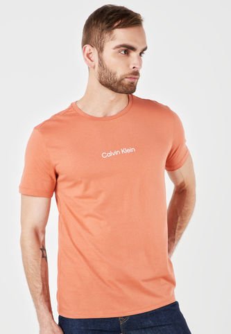 Calvin Klein - Camiseta Salmón-Blanco Calvin Klein