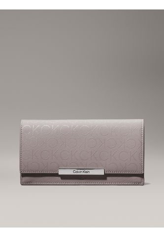 Billetera Gris Con Compartimento Para Billetes Y Monedero Grande Con Logo Calvin Klein Calvin Klein