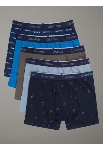 Pack Azul De 5 Bóxers De Algodón Elástico Para Niño Calvin Klein Calvin Klein