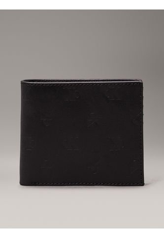 Billetera Negra Con Compartimento Para Billetes Y Monedero De Cuero Calvin Klein Calvin Klein