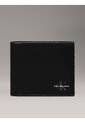 Billetera Negra Monogram De Cuero Calvin Klein de Calvin Klein